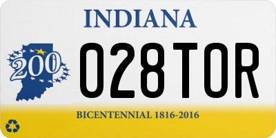 IN license plate 028TOR