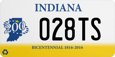 IN license plate 028TS