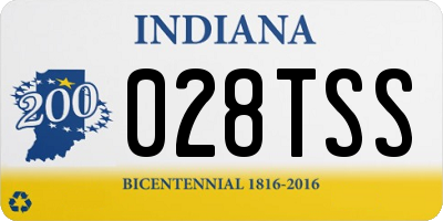 IN license plate 028TSS