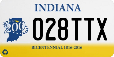 IN license plate 028TTX