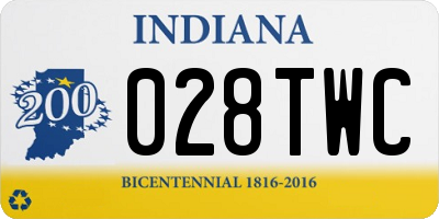 IN license plate 028TWC