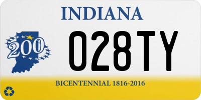 IN license plate 028TY