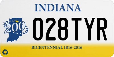 IN license plate 028TYR
