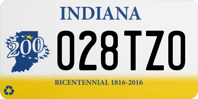IN license plate 028TZO