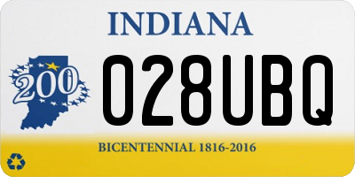 IN license plate 028UBQ