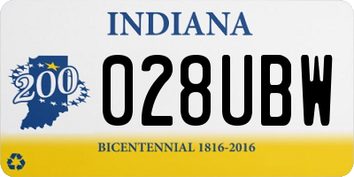 IN license plate 028UBW