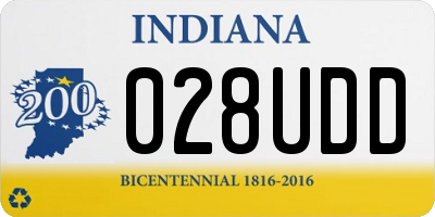 IN license plate 028UDD