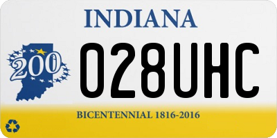 IN license plate 028UHC