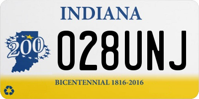 IN license plate 028UNJ