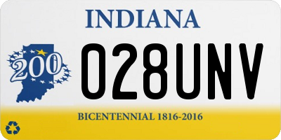 IN license plate 028UNV