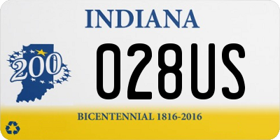 IN license plate 028US