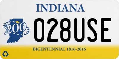 IN license plate 028USE