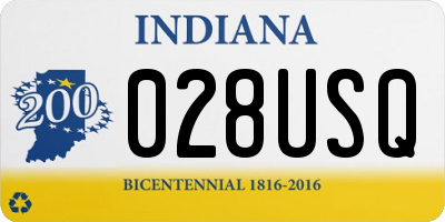 IN license plate 028USQ