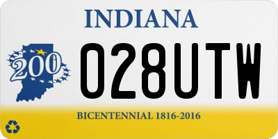 IN license plate 028UTW