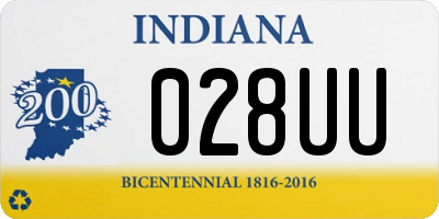 IN license plate 028UU