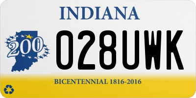 IN license plate 028UWK