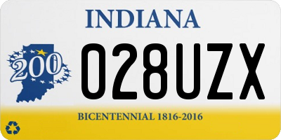 IN license plate 028UZX