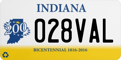 IN license plate 028VAL