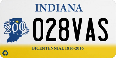 IN license plate 028VAS