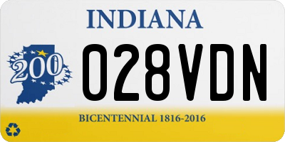IN license plate 028VDN