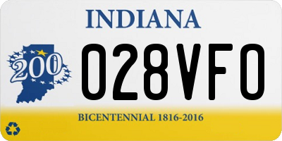 IN license plate 028VFO