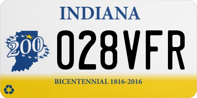 IN license plate 028VFR