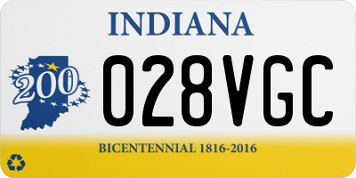 IN license plate 028VGC