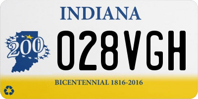IN license plate 028VGH