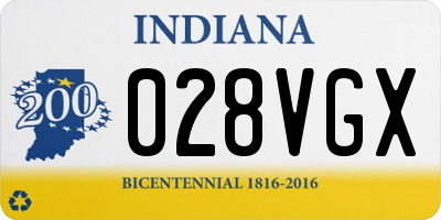 IN license plate 028VGX