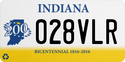IN license plate 028VLR