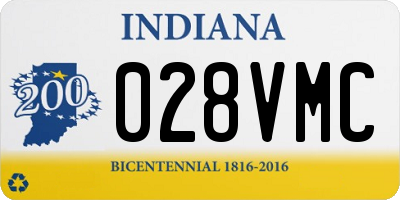 IN license plate 028VMC