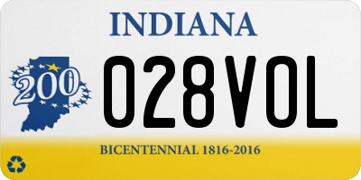 IN license plate 028VOL