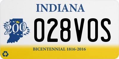 IN license plate 028VOS