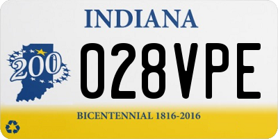 IN license plate 028VPE