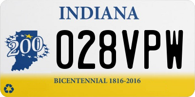 IN license plate 028VPW