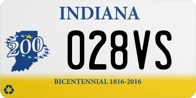 IN license plate 028VS