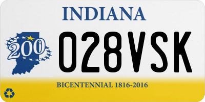 IN license plate 028VSK