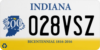 IN license plate 028VSZ