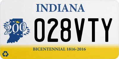 IN license plate 028VTY