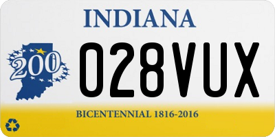 IN license plate 028VUX