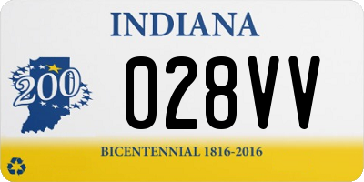 IN license plate 028VV
