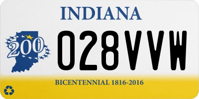 IN license plate 028VVW