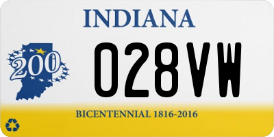 IN license plate 028VW