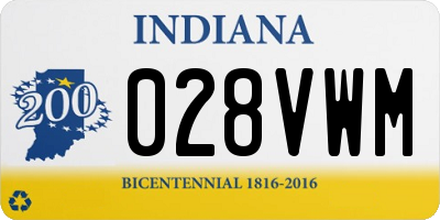 IN license plate 028VWM