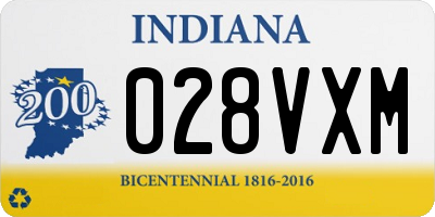IN license plate 028VXM
