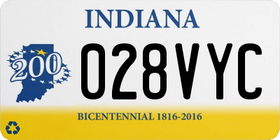 IN license plate 028VYC