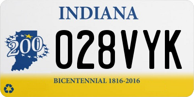 IN license plate 028VYK