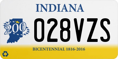 IN license plate 028VZS