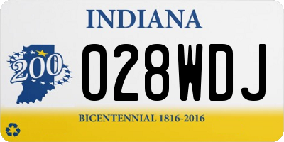 IN license plate 028WDJ
