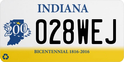IN license plate 028WEJ